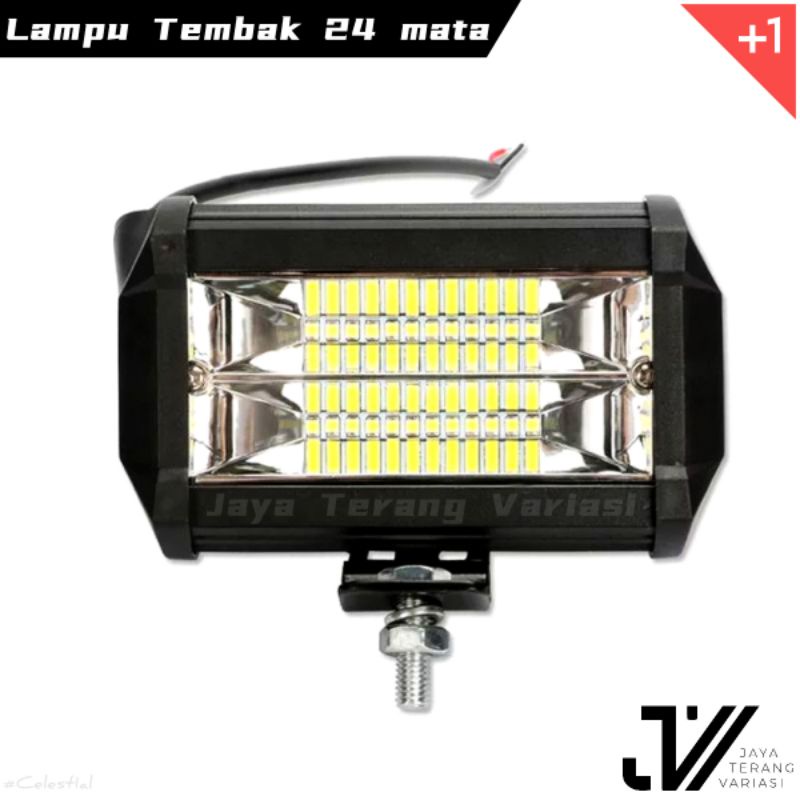 LAMPU TEMBAK SOROT LED BAR CREE CWL 72W 24 MATA 2 SUSUN LED MOBIL MOTOR /  Lampu sorot motor /lampu tembak motor / lampu tembak / lampu sorot led