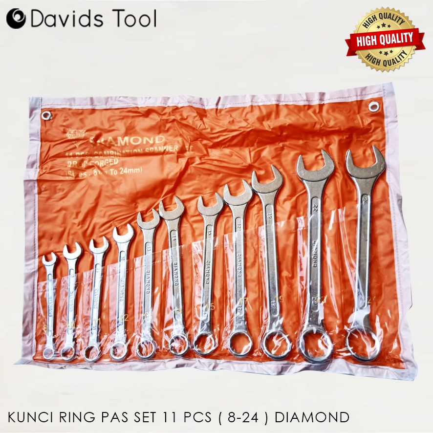 Kunci Ring Pas Set 11 Pcs 8 24 mm