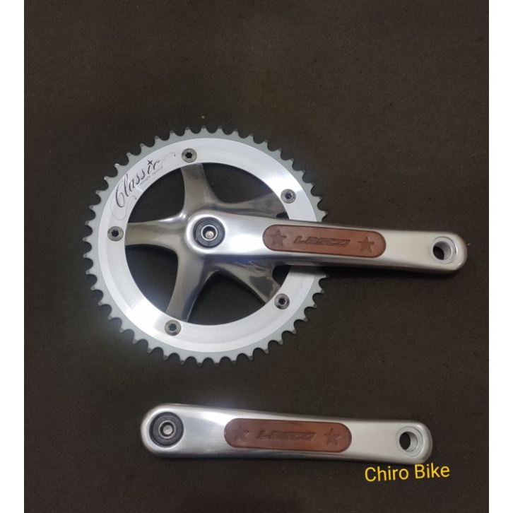 single crank fixie lasco classic 46t silver
