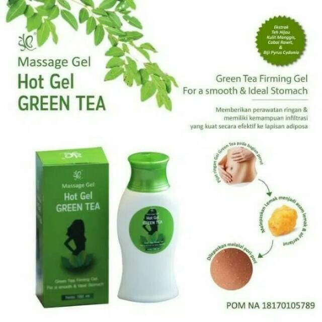 HOT GEL GREEN TEA SYB MASSAGE GEL BPOM GEL PELANGSING PERUT TUBUH NEW DARI SYB