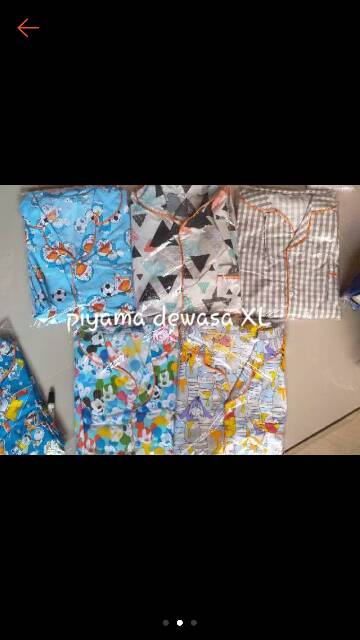 BAJU TIDUR DEWASA POLY MICRO size (L,XL) (bisa pilih motif)