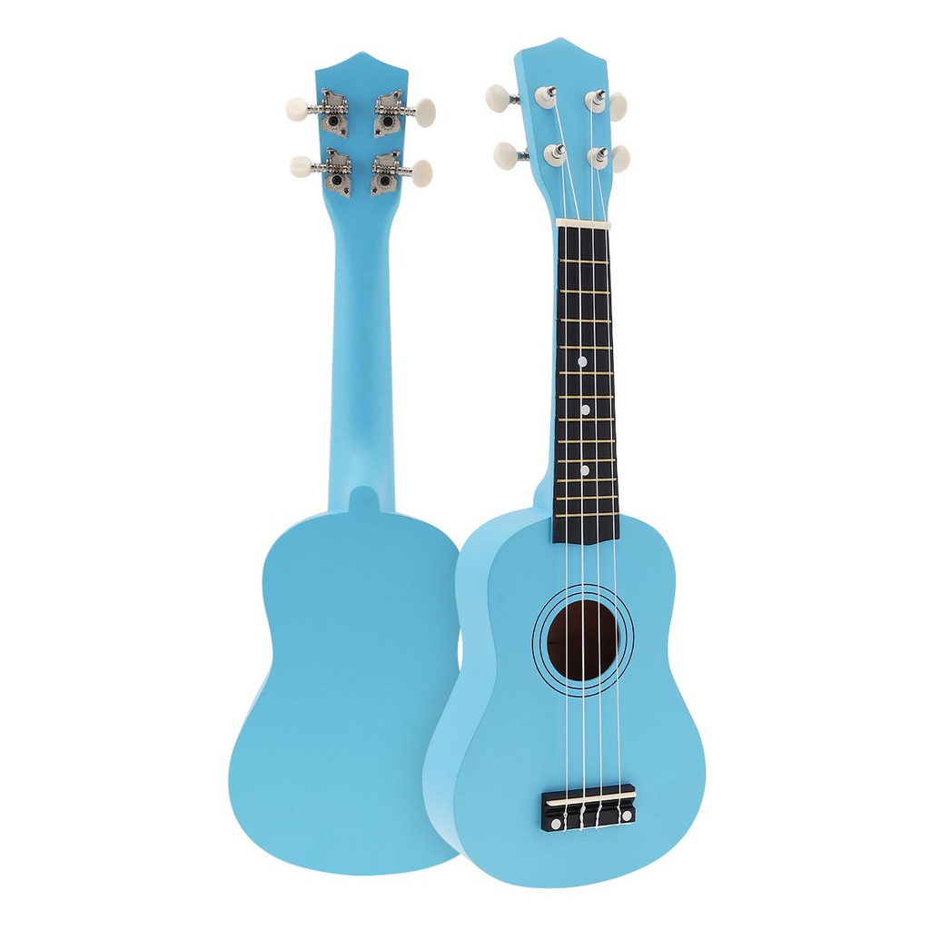 Instrumen Musik Ukulele Soprano Basswood 4 Senar Ukuran 21 Inci 5 Warna Murni