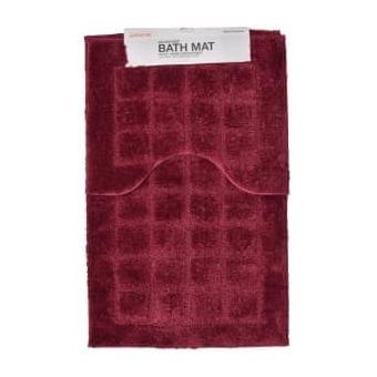 '+'+'+'+] Set Keset Kamar Mandi Dan Keset U Shape Arthome 50x80 Cm - Merah/Abu