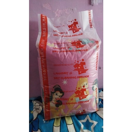 Plastik jinjing laundry tiga jari sablon/printing - PLASTIK LAUNDRY SABLON 1kg