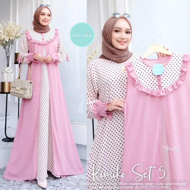 DRESS - KIMIKO SET 5 ORI EDELWEISS - DRESS CASUAL| MAXY DRESS | DRESS PESTA | GAMIS