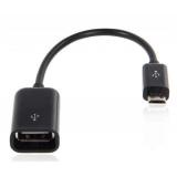 LNJ OTG Cable Micro USB Male to USB Female Converter OTG Adapter For Smartphone / Cable Connection Kit Mobile Phone / Kabel OTG - Hitam