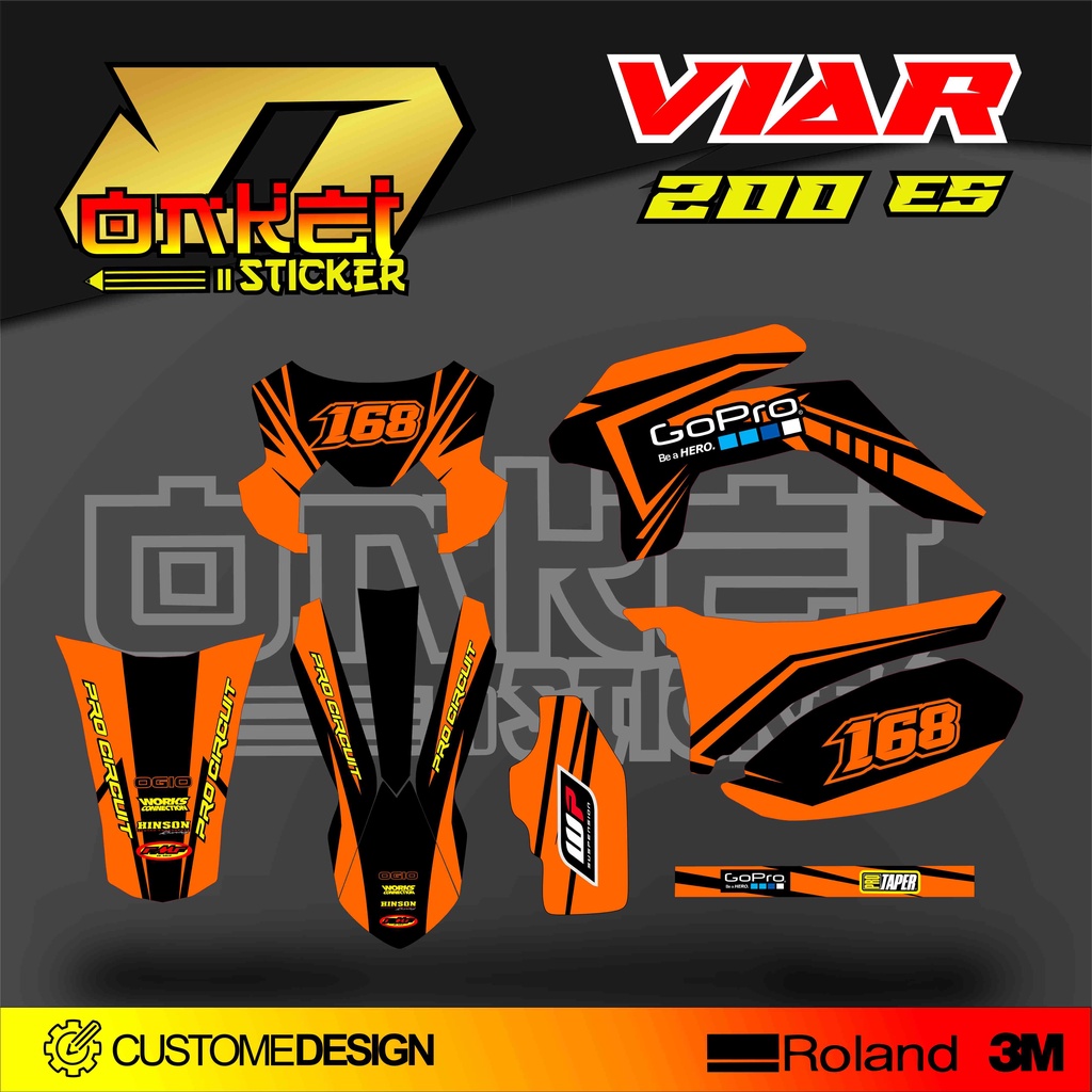 DECAL STICKER VIAR 200 ES ORG