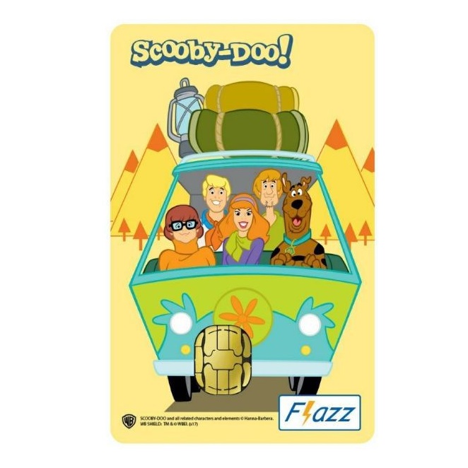 Kartu Flazz Limited Edition Scooby Doo Mobil Kuning ORI /Like eTOLL eMONEY Tapcash or Brizzi