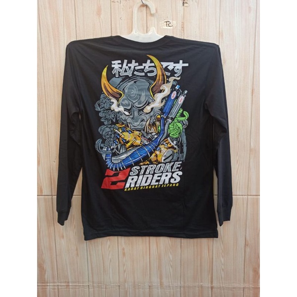 KAOS LENGAN PANJANG STROKE RIDERS HITAM