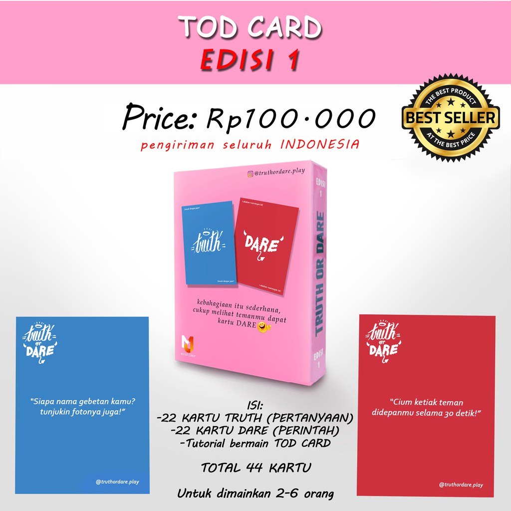 Truth Or Dare Card Edisi 1 Free Koin Shopee Indonesia
