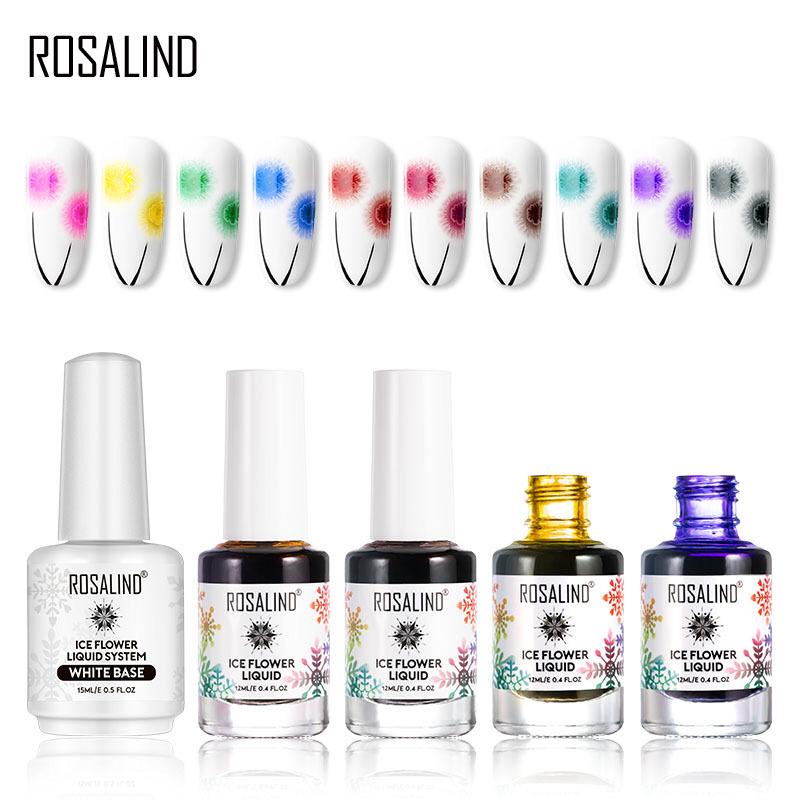 ROSALIND Ice Flower Liquid Gel Nail Polish UV LED / Kutek / Cat Kuku