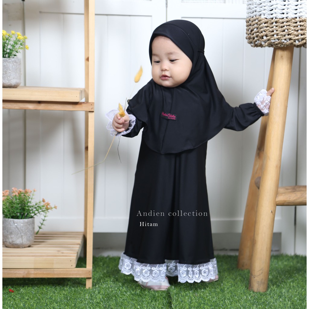 Dress  Khalisya/ GAMIS SET JILBAB  ANAK PEREMPUAN ( SIZE XS- S- M- L )