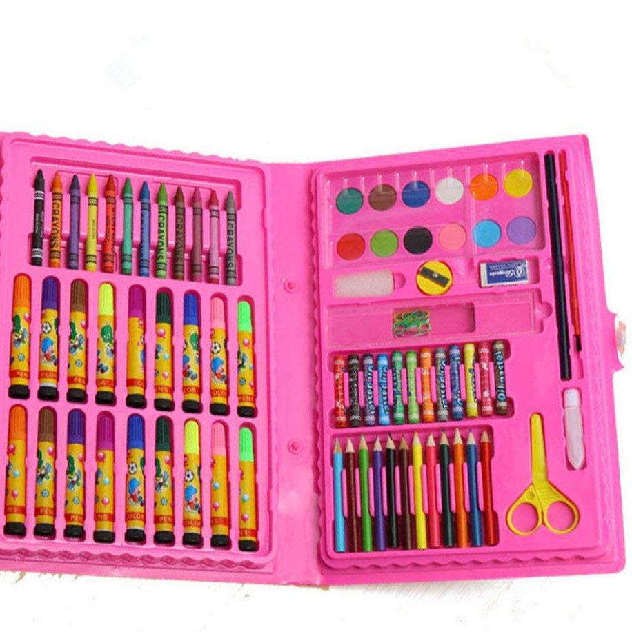

Flash Sale - Coloring Set 86in1 Alat Menggambar & Mewarnai - Pensil Warna, Crayon, Spidol, Cat Air ..