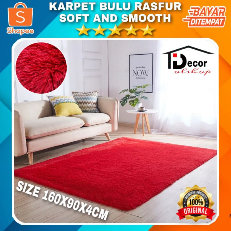 karpet bulu rasfur  uk 160X90X4CM