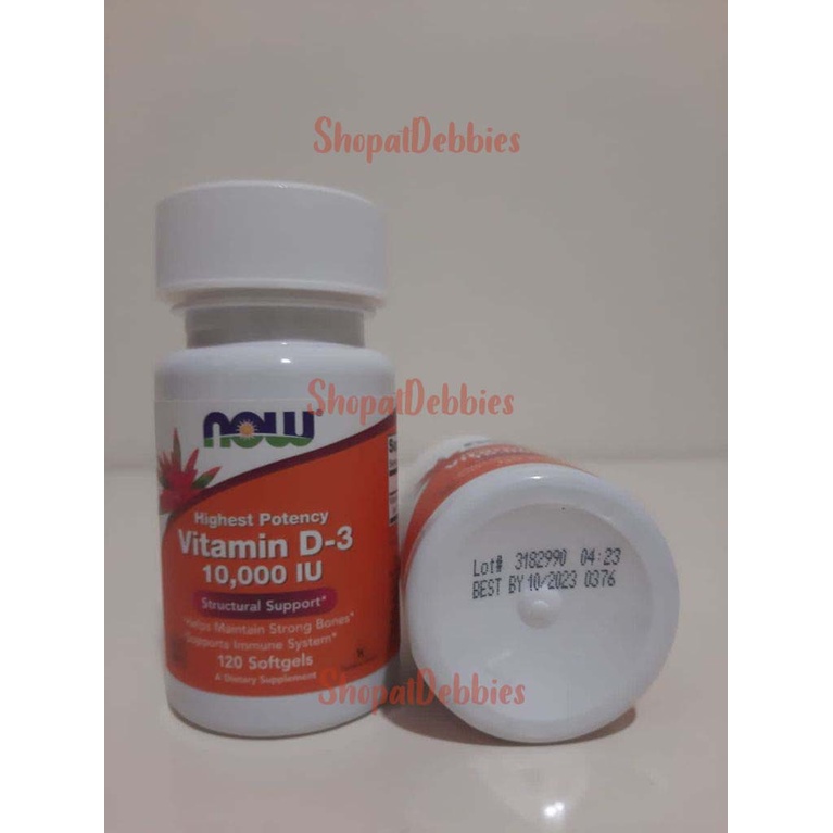 Now Vitamin D3 10000 iu - 120 softgels