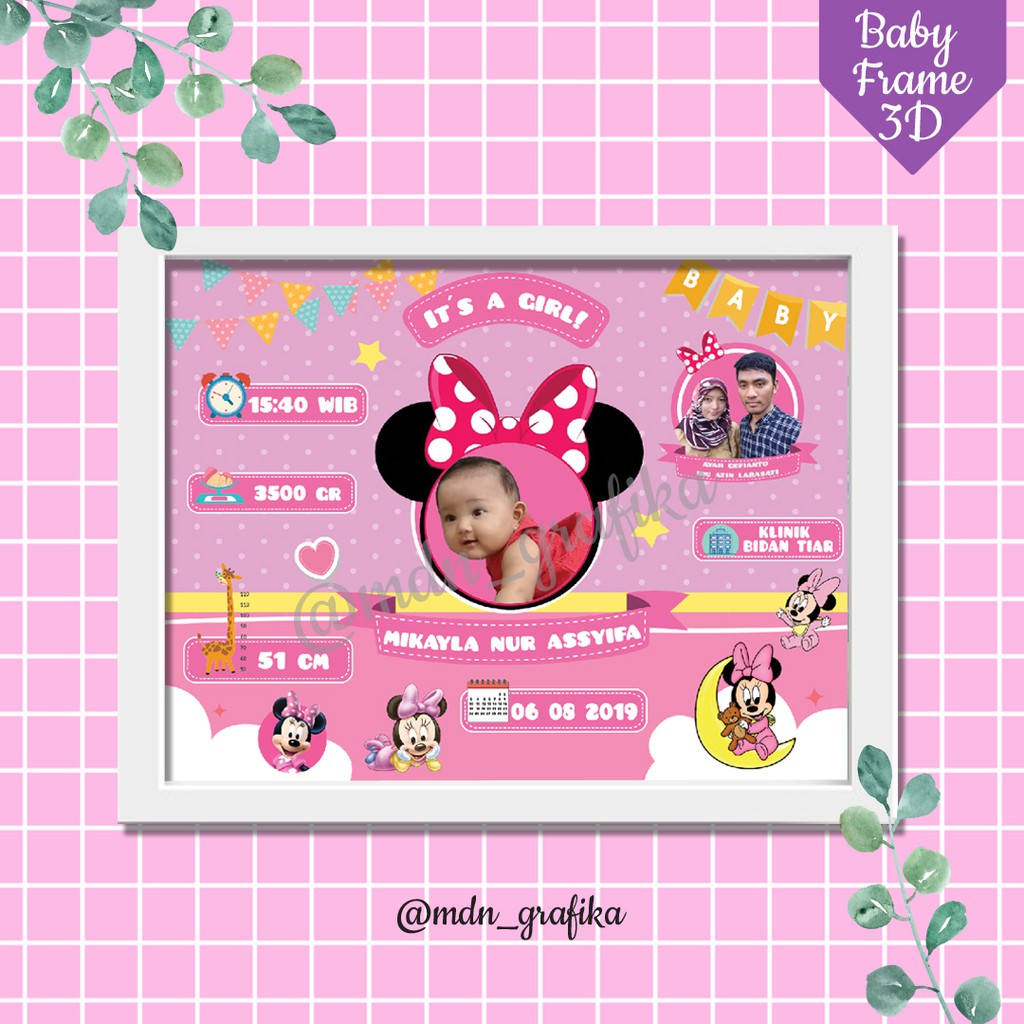 Biodata Baby / Frame Baby 3D