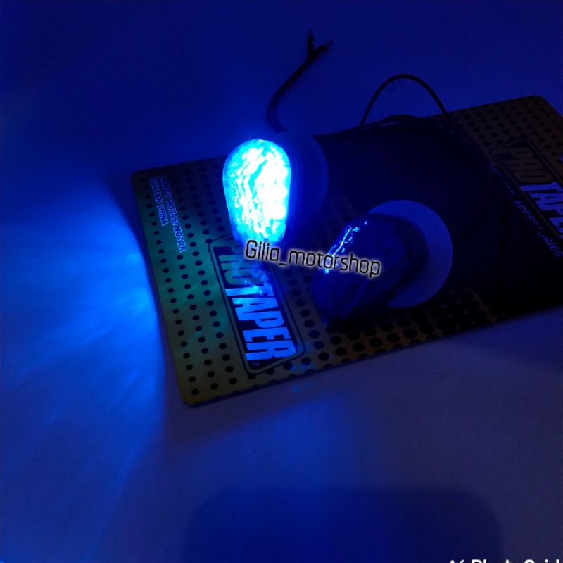 Lampu Sein Tempel Mini LED Biru Protaper Sen Motor Universal Sen Tempel Ninja RR Ninja 250 Cbr Yamaha R15 R25 GSX Kawasaki Ninja