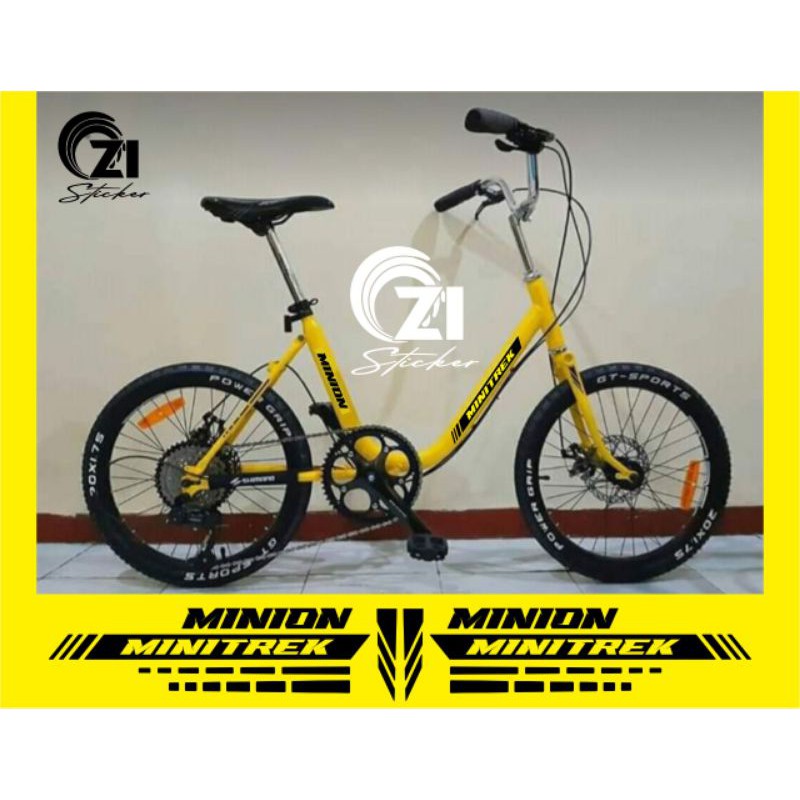 STICKER CUTTING SEPEDA MINION /MINITREK KEREN