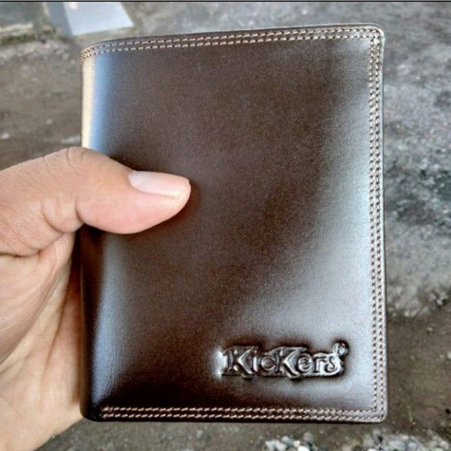 DOMPET PRIA KULIT SAPI ASLI 100% KULIT SAPI MODEL BERDIRI LIPAT TUTUP BUKU