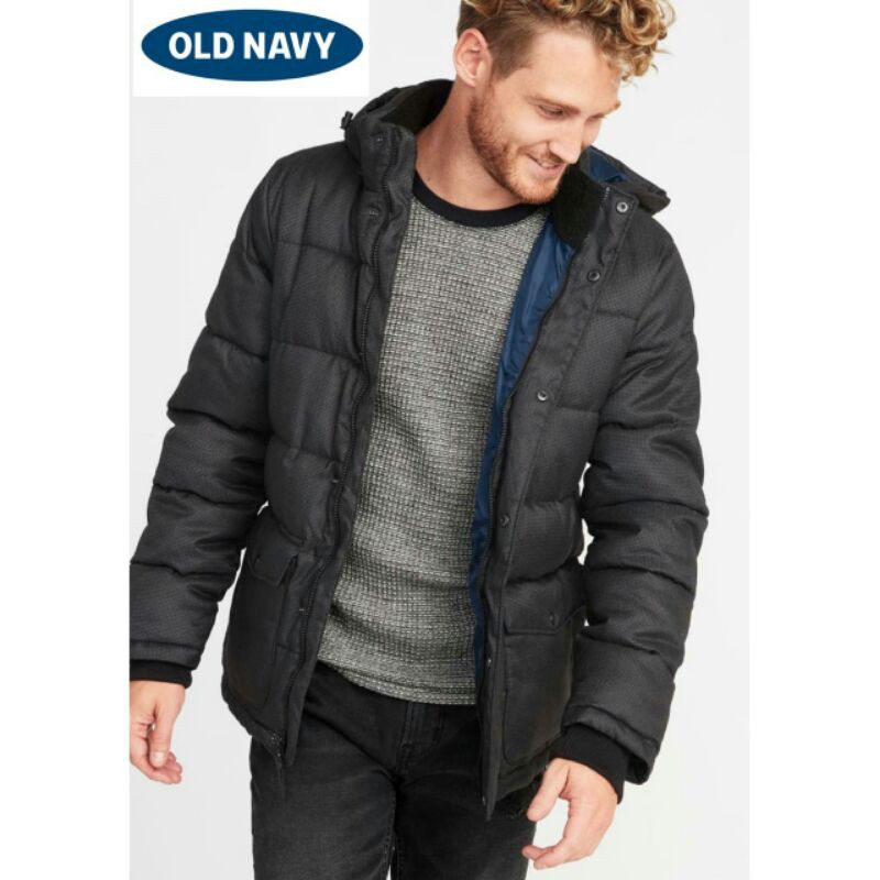 [ Bisa COD ] Jaket Winter Pria Old *Navy Hoodie Puffer Jaket Branded Original