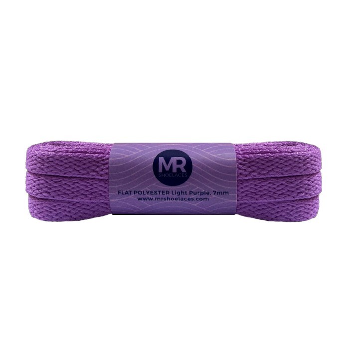 MR Shoelaces FP58 Ungu Muda (Light Purple) Sepatu Pipih Flat 7mm 90cm 100cm 120cm 130cm 140cm 150cm 180cm 200cm