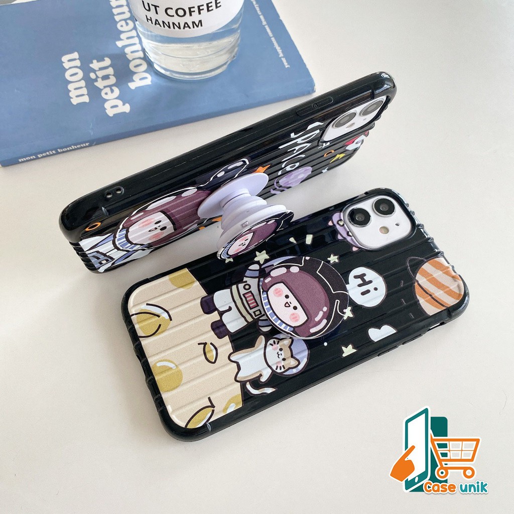 SS269 Softcase Popsocket SPACE Oppo F1s A59 A3s A5s A7 A11k A12 A5 A9 2020 A31 A8 CS2417