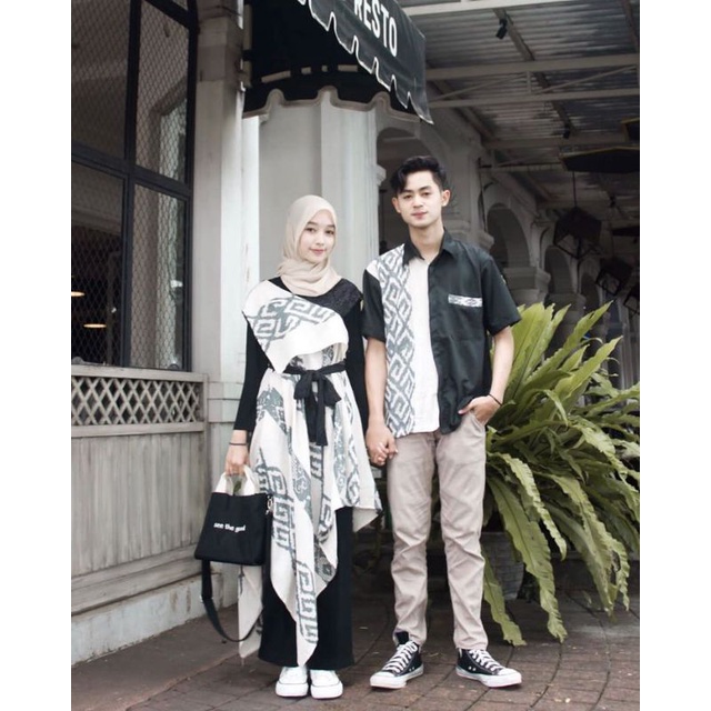Couple pasangan Set baju tenun Couple kondangan Couple set keluarga Batik tenun couple Baju preweddi