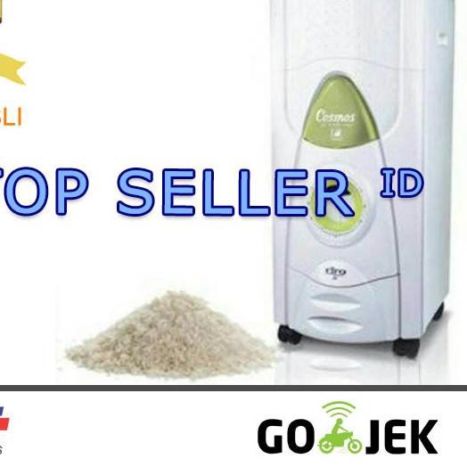 ✶ Rice Box Cosmos Fifo 25KG 18 Liter + Roda Tempat Penyimpanan Beras ♜