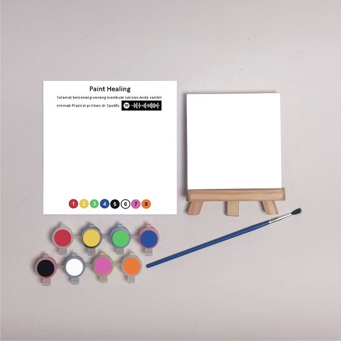 

Paint Healing Set Alat Lukis Painting Kit 10x10 cm