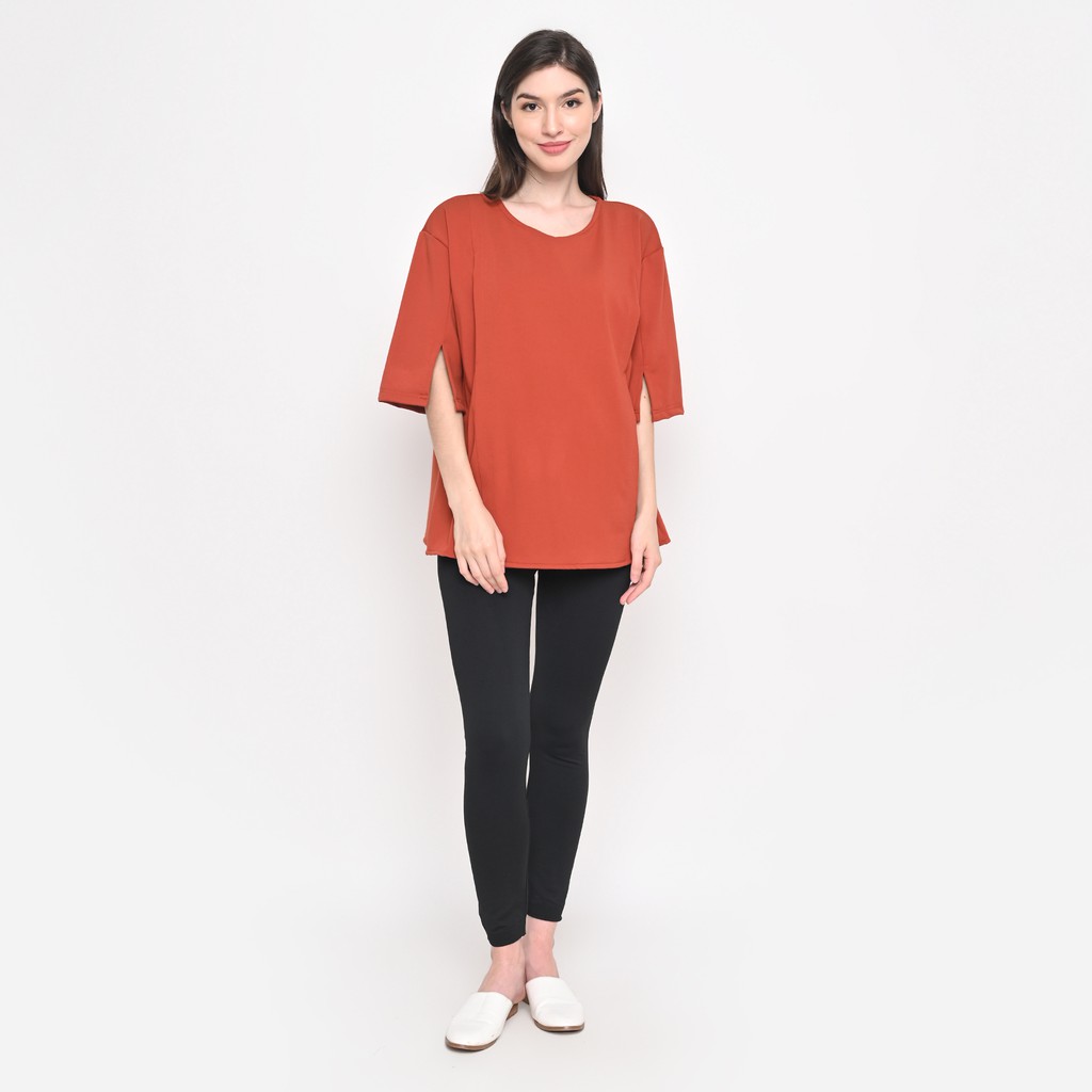 

MONOMOM Ditta Top - Baju Menyusui Nursing Wear Stylish Premium, Baju Busui keren