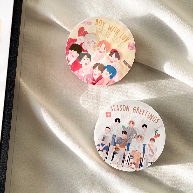 

boy with luv & season greetings washi tape