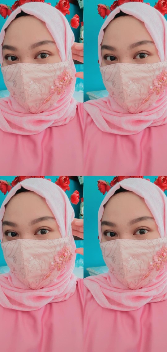 Promo |masker Kain Bordir Brokat Cantik | Masker Pengantin | Masker Hijab |