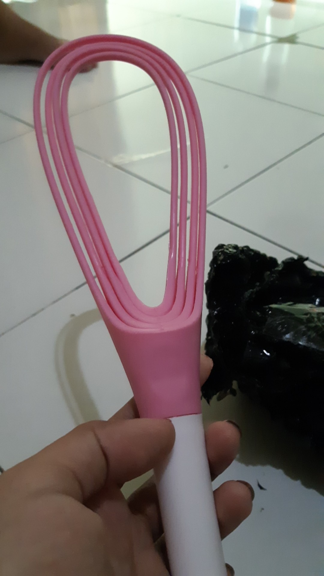 Pengocok Telur Manual Berputar Silikon Mixer Krim Telur Tangan Blender Masak Alat Dapur Alat Memasak