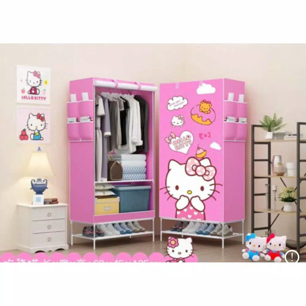 Lemari pakaian/lemari baju/ lemari plastik anak portable/ (L:60 ) 3kg- 60 CI buka ATAS,SHENAR