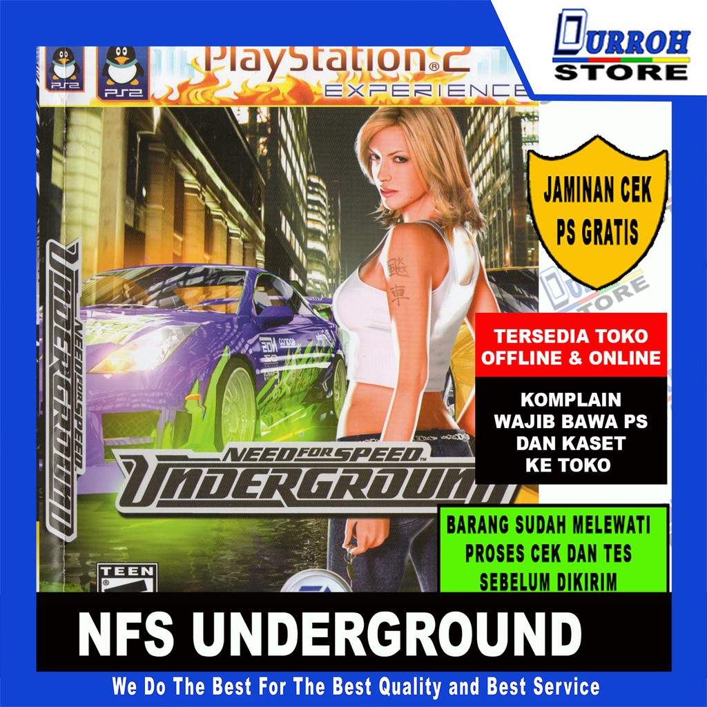 KASET GAME PS Tersedia Kaset Game PS2 NFS UNDERGROUND