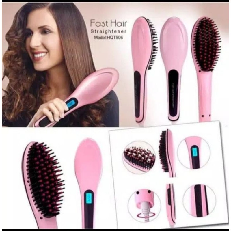 SISIR PELURUS RAMBUT WANITA HQT 906 PINK Hair fast straightener