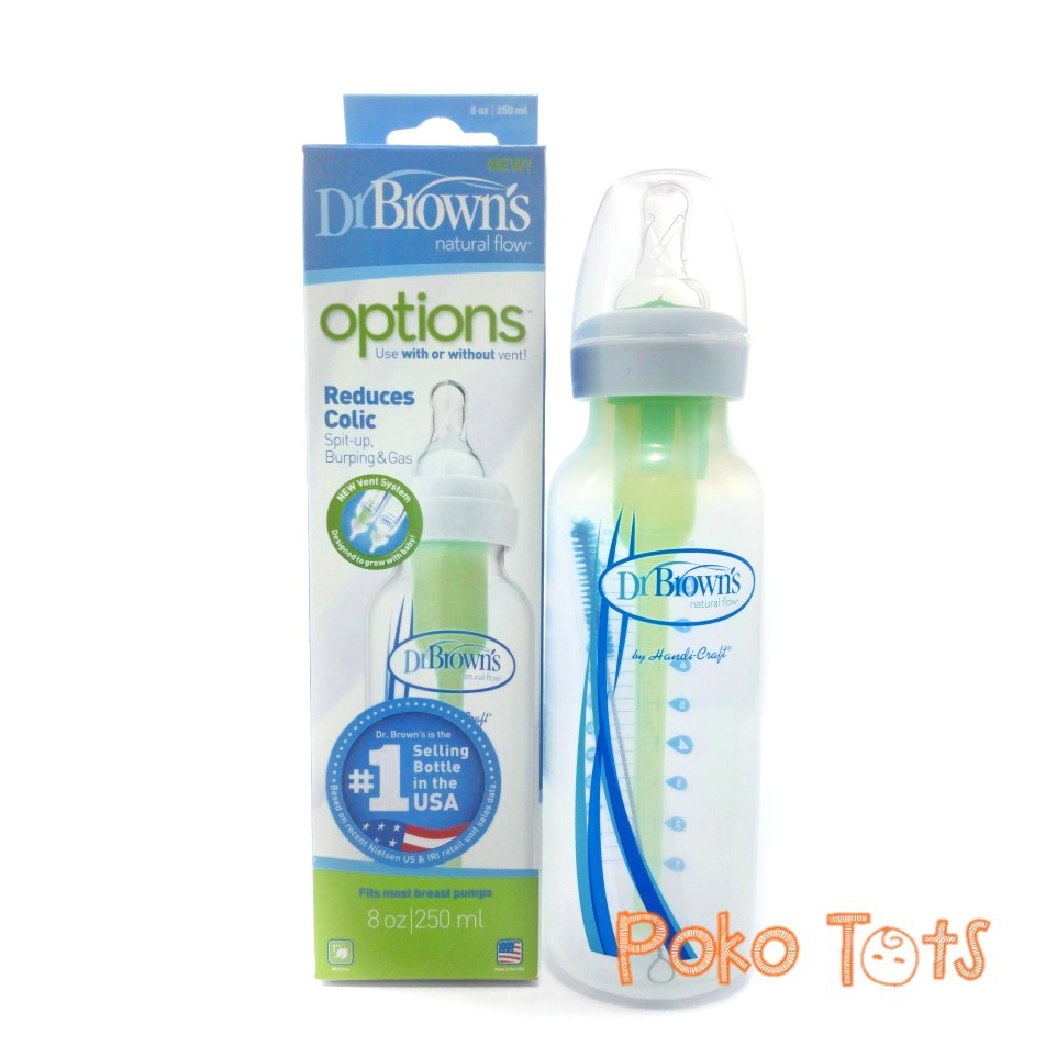 Dr. Brown's Options + Narrow Bottle 250ml 0m+ Botol Susu Standard Dr Browns Options Plus WHS