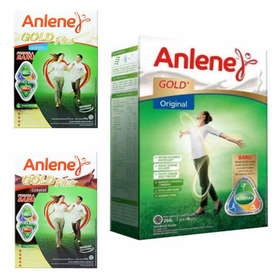 

Anlene Gold Susu Kalsium 51 Thn + Vanilla / Coklat / Original 240gr