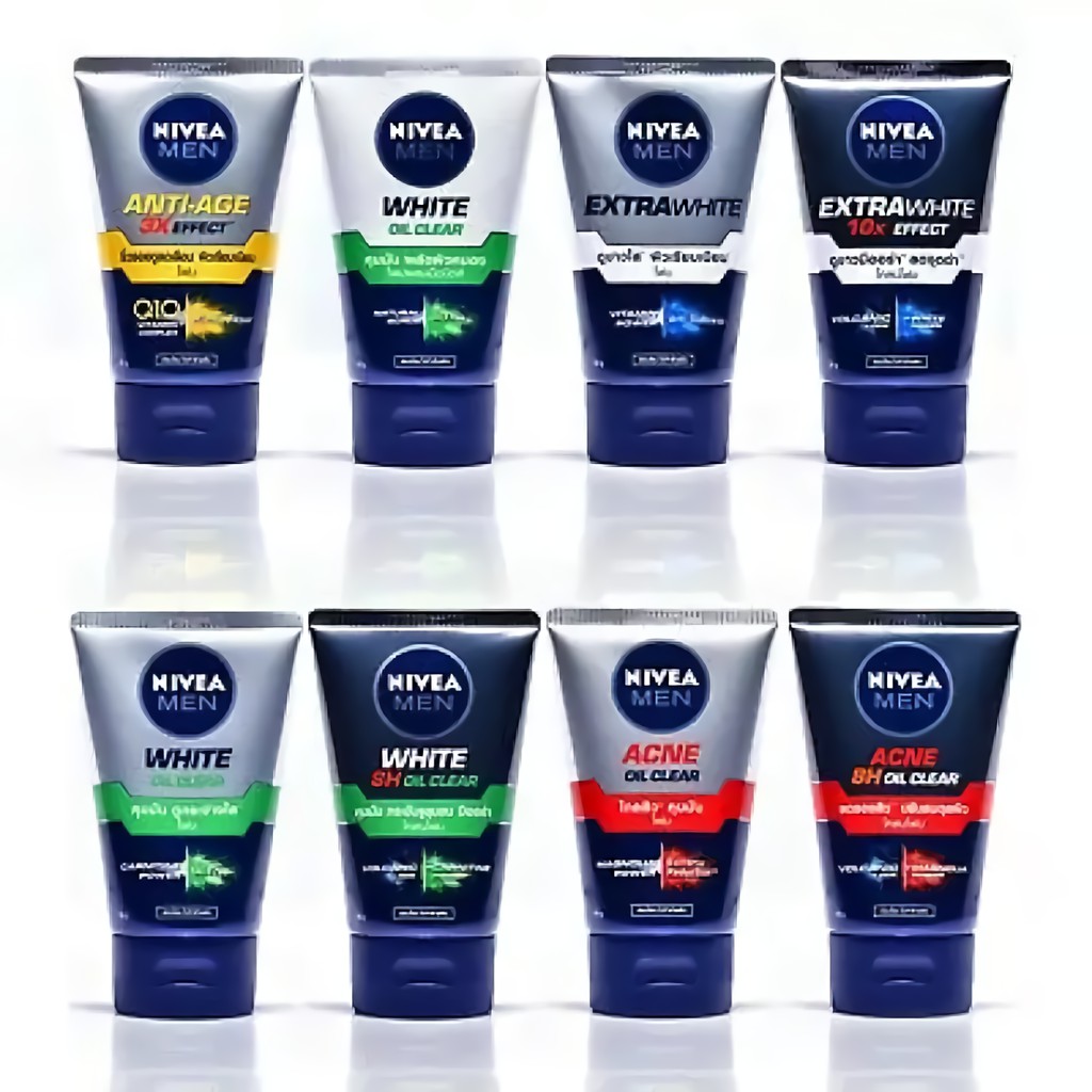 ☘️ CHAROZA ☘️  NIVEA Men Facial Cleanser 100ml | Oil Clear | Deep Acne Attack | Deep White Oil Clear