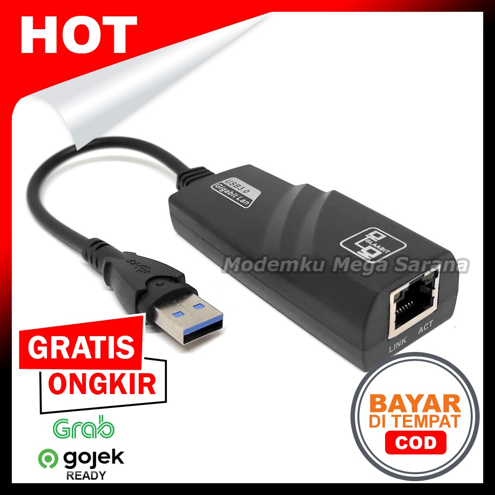 USB 3.0 To LAN Gigabit Ethernet Adapter Up To 1000 Mbps