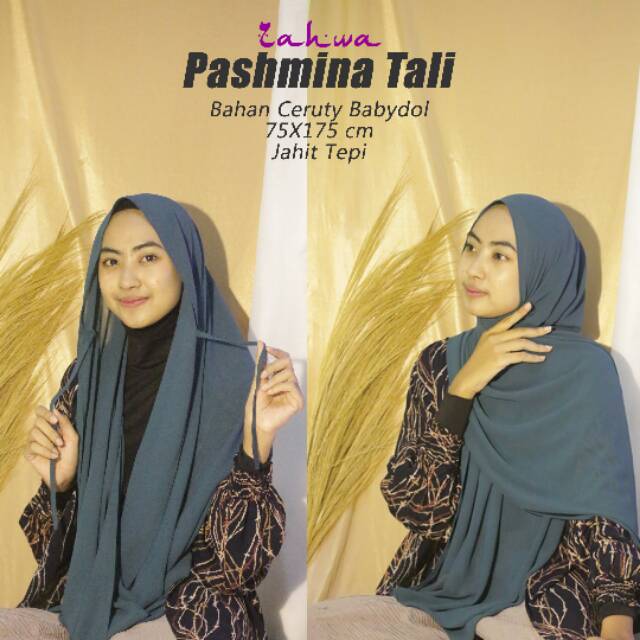 PASHMINA TALI CERUTY BABY DOLL HIJAB INSTAN DIAMOND CERUTY |POLOS PASHMINA
