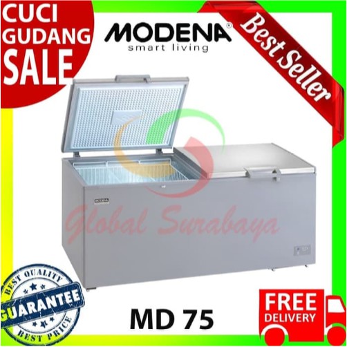MD 75 MODENA Chest Freezer/Box Pendingin 750 LITER 2PINTU Harga Pabrik