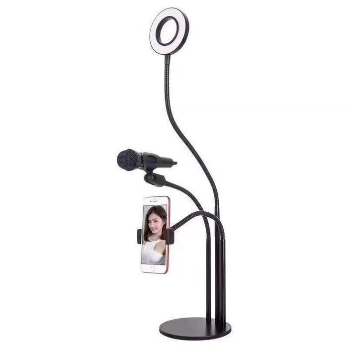 NA-Ring Light Selfie Lazy Pod - Ring Selfie Stand Mic Holder 3 in 1