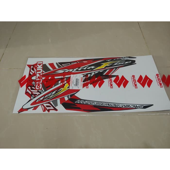 discon           Striping Satria Fu 2012 Hitam Merah Original SGP
