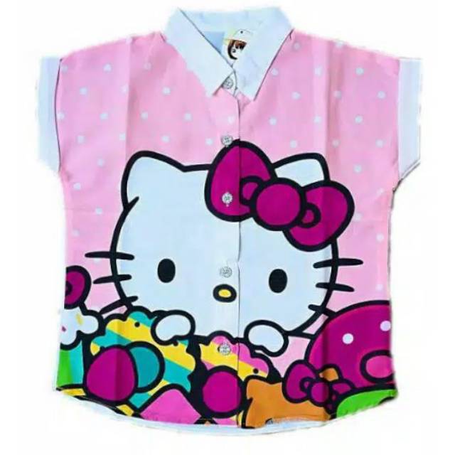  Baju  Atasan  Kemeja Anak  Perempuan Hello  Kitty  Koshibo Usia 