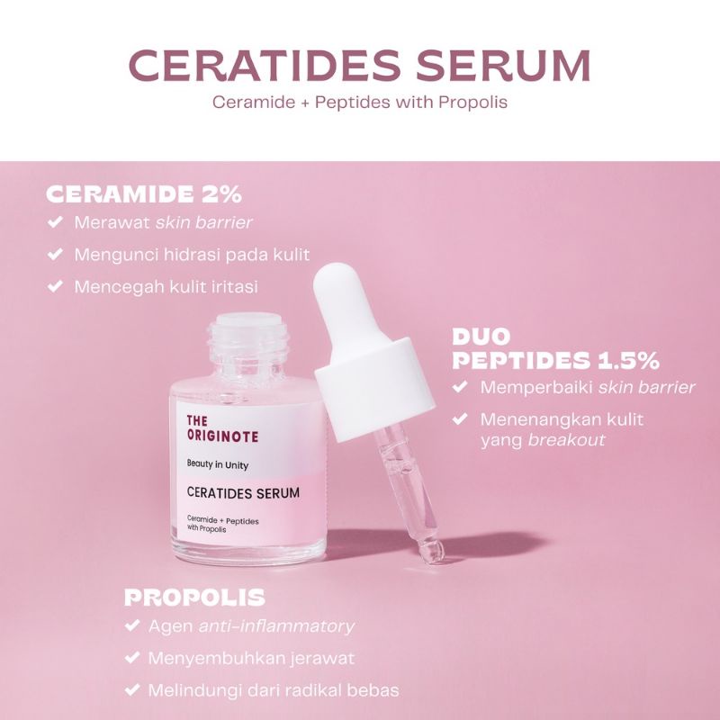 The Originote Ceratides Serum Ceramides, Peptides with Propolis (BPOM)