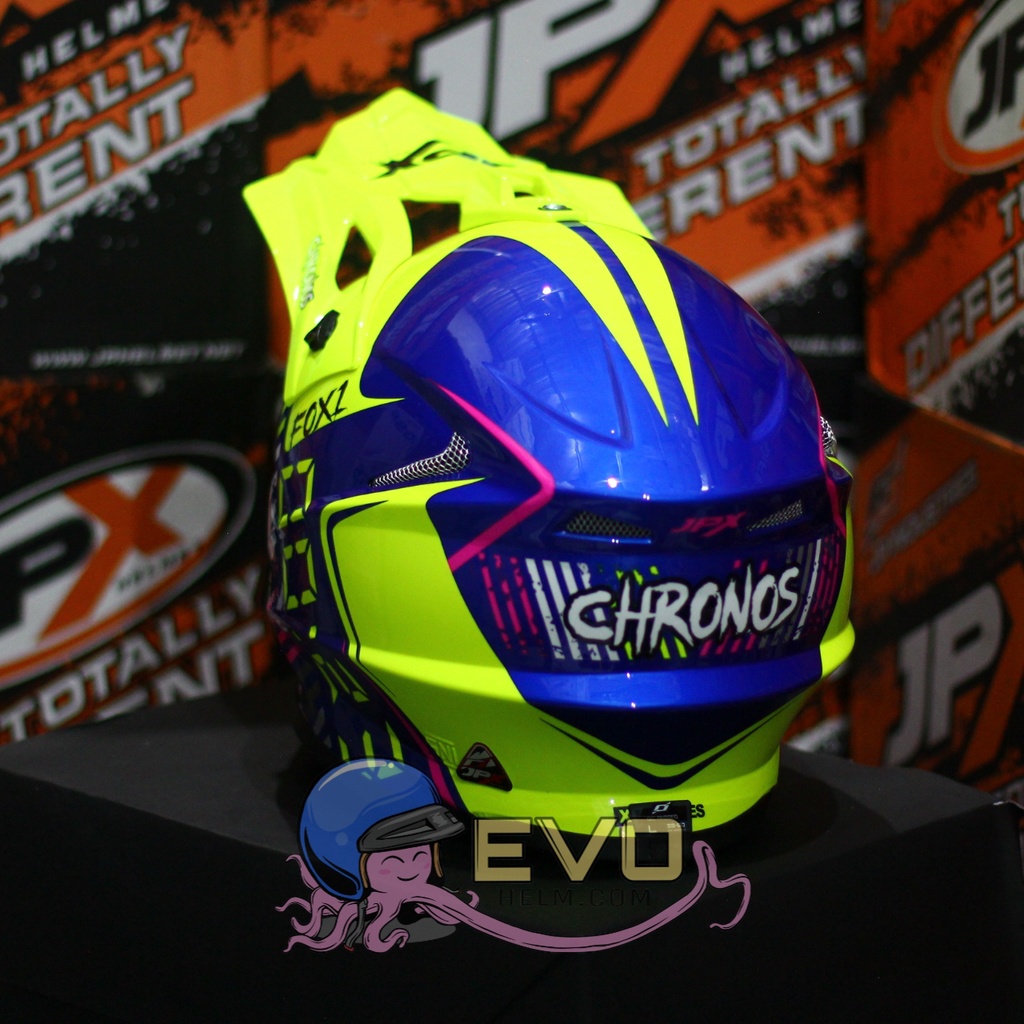 HELM JPX CROSS_FOX1 SERI X23 - PEPSI BLUE GLOSS + GOOGLE SNAIL (ONGKIR 2 KG) HELM JPX TERBARU