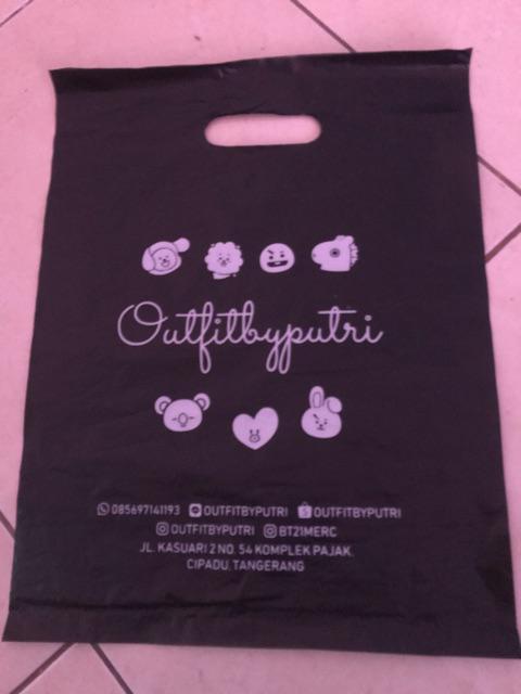 Sablon Plastik Hd Plong 30 X 40 Cm | Plastik Sablon Kresek Shopping Bag Plastik Plong