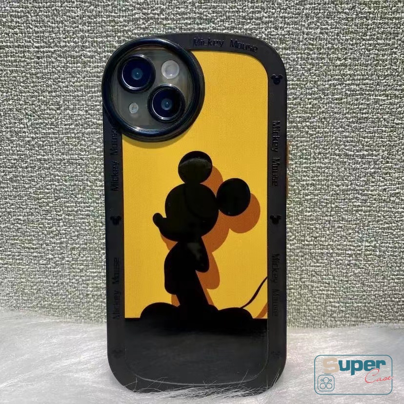 IPHONE Casing Belakang Lensa Bulat Shockproof Kompatibel Untuk Iphone14 13 11 12 Pro MAX XR X7 8 6 6S Plus XS MAX SE 2020kartun Disney Mickey Mouse Anti Jatuh Airbag Lembut TPU Phone Cover