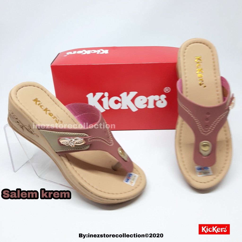 WEDGES SANDAL WANITA KICKERS TERBARU KODE JAPIT L03 MURAH